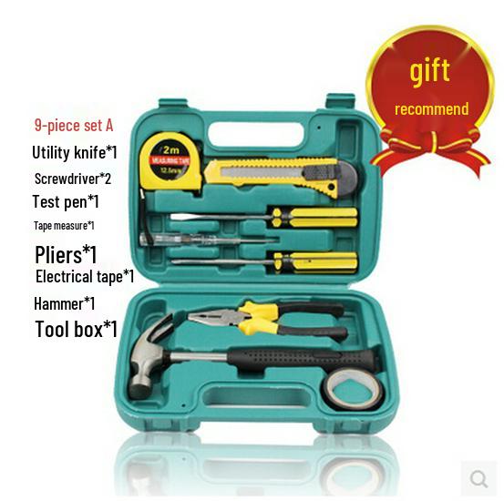 Promotion 12-Piece Household Tool Set: Family Toolbox Essentials