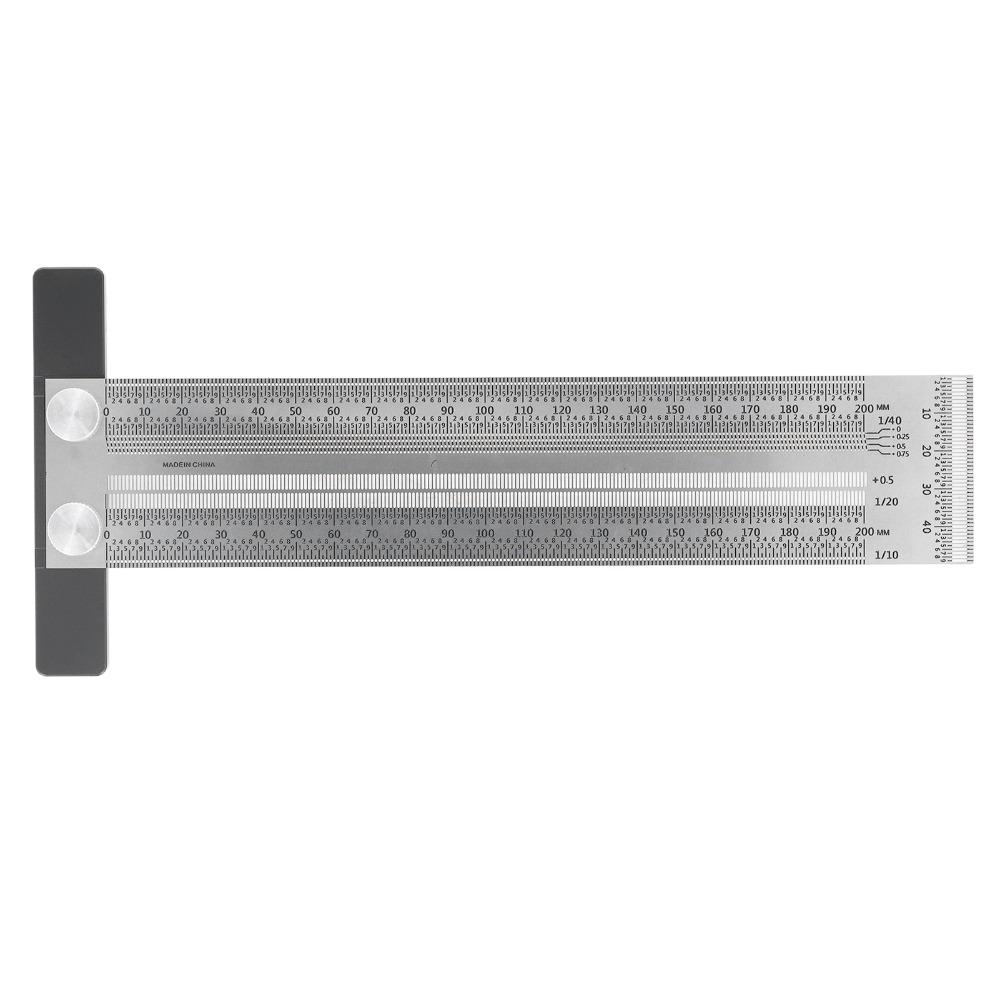 Stainless Steel Carpenter T Ruler Measuring Length 200mm Measuring Gauge  Industrial Layouts