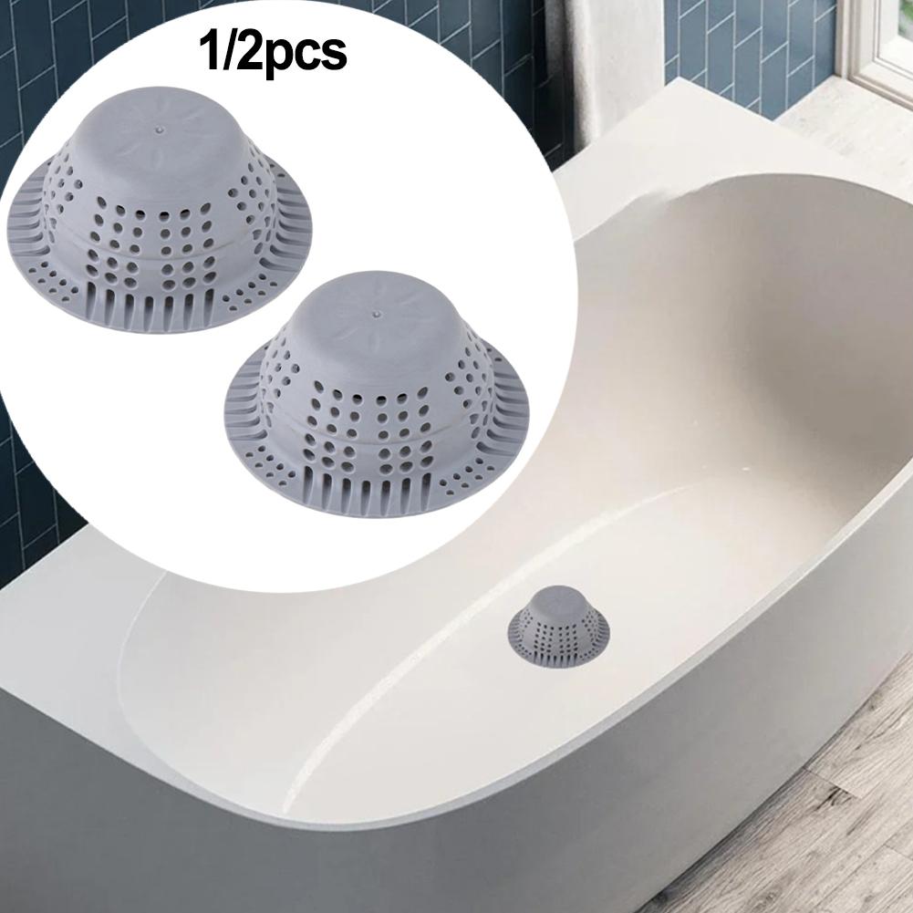 Silicone Hair Catcher Drain Protector with Collapsible Design for Shower and Bathtub Floor Drains To Trap Hair and Debris Easily