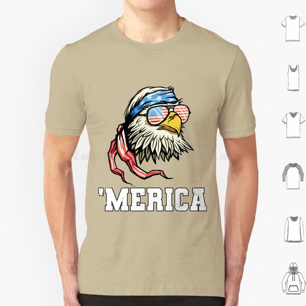 4th Of July Merica Bald Eagle Patriotic Veteran T Shirt 6xl Cotton Cool Tee Eagle Bald Eagle Mericaw Memorial Day Veterans Day
