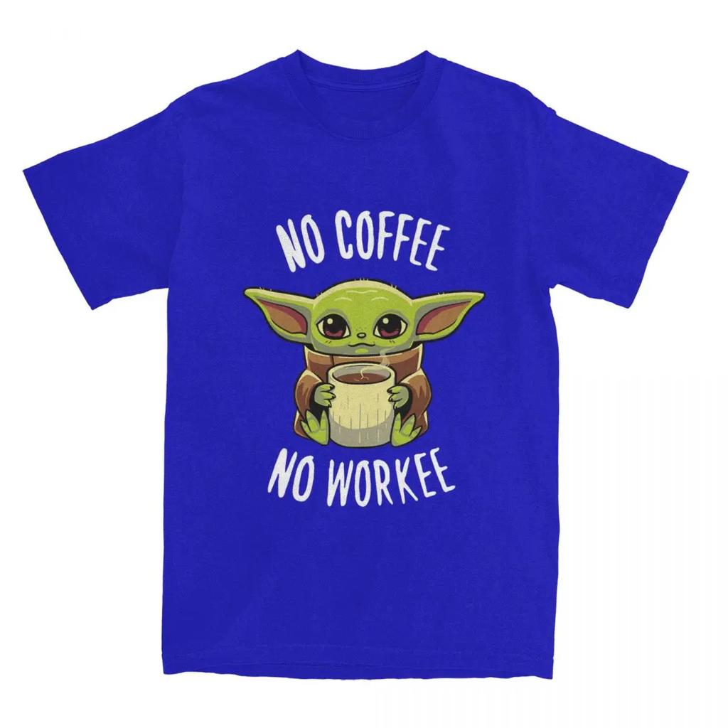 Star Jedi Knight Mandalorian Baby Yoda T-Shirt Fashion Pure Cotton Tees Crew Neck Short Sleeve T Shirt 4XL Clothes Unisex
