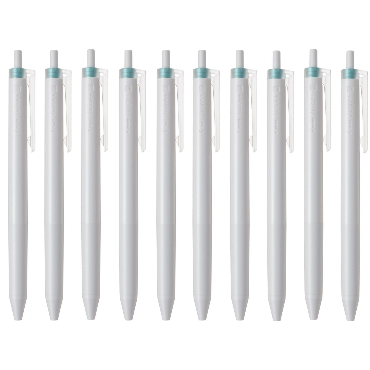 PILOT Juice Plus Gel Ink Ballpoint 10 Pens Smooth Writing Experience Pens, 0.4mm Mint, (10LJL14MIN) -