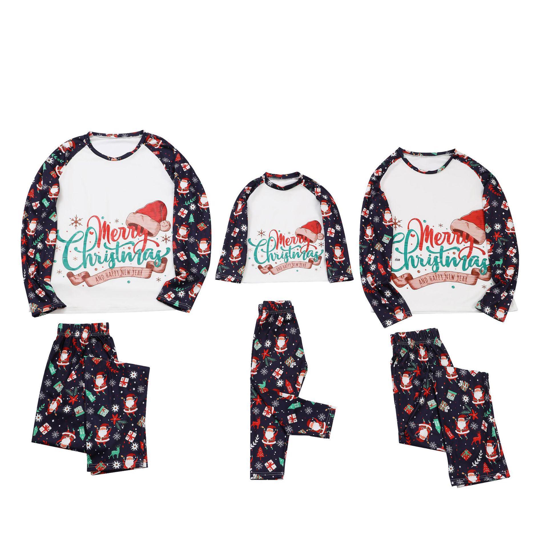 

Женский повседневный рождественский комплект с мультяшным принтом и длинным рукавом - Бестселлер осени 2025 года Kids 12T темно-синий
