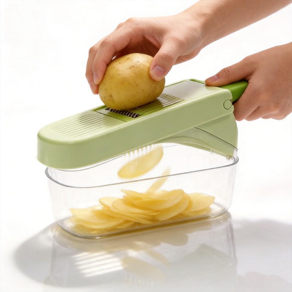 Multifuntional Vegetable Chopper With Stainless Steel Blades For Home Cooking And Meal Prep