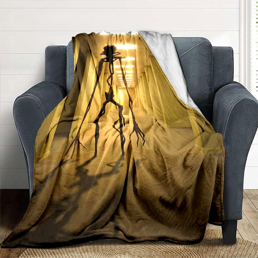 1pc Blanket - horror film The Backrooms Print Design,Lightweight Blanket for Sofa,Bed- Soft &Warm,Gift for All Seasons