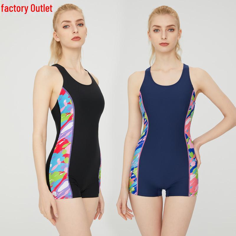Women s Chlorine-Resistant Lycra One-Piece Swimsuit with Chest Pads - Slimming, Tummy-Concealing, Professional Racing Style 3XL