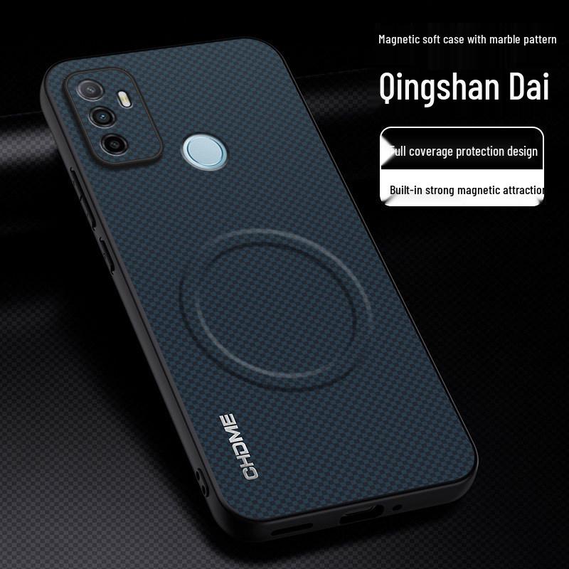 

OPPO A32 Protective Case: Full Coverage, Anti-Drop, Magnetic Buckle, Crocodile Pattern, Simple Fashion. OPPO A32