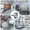 {Summer2}2Pcs Adjustable Metal Glass Clamps Wood/Glass Shelf Bracket Wall Mount Floating Clip Anti-Slip Support Partition Clamp