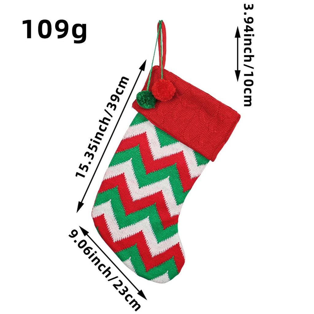 Red & White Reindeer Christmas Woolen Socks & Gift Bags for Kids