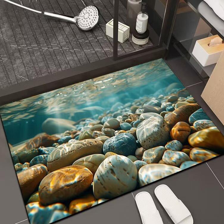 Diatomaceous Earth Non-slip Quick-dry Bathroom Mat – Water Absorbent & Dirt-resistant