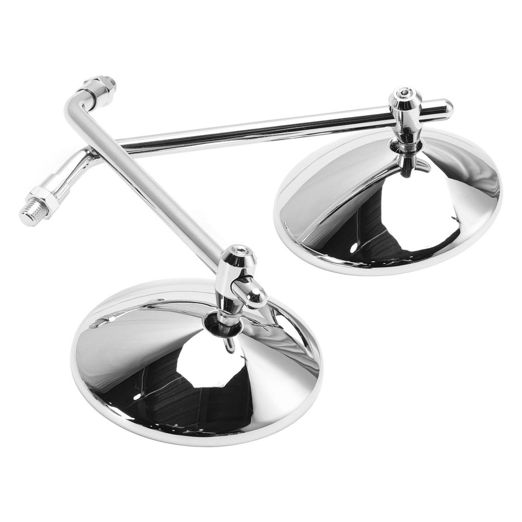 Bakspeil Venstre og Høyre M10 1.25 x 15mm Speil Rundt for Old School Chopper