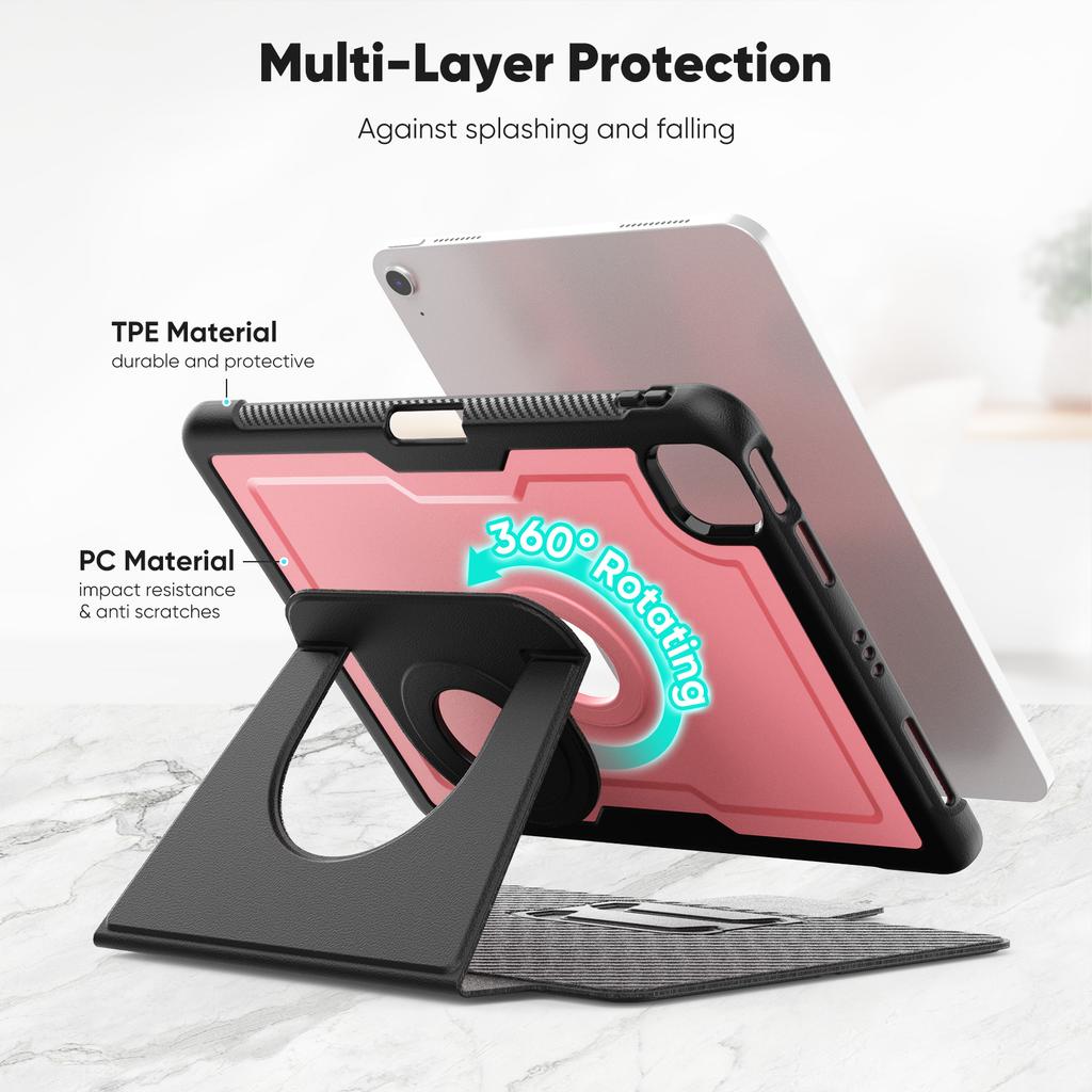 Tablet Case for iPad Air 11 (2025)/(2024)/Air (2022)/(2020)/Pro 11 (2022)/(2021)/(2020) Detachable PU Leather Flip Cover