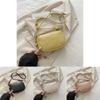 Simple Solid Color Lychee Texture Women Casual Shoulder Bag For Daily Use