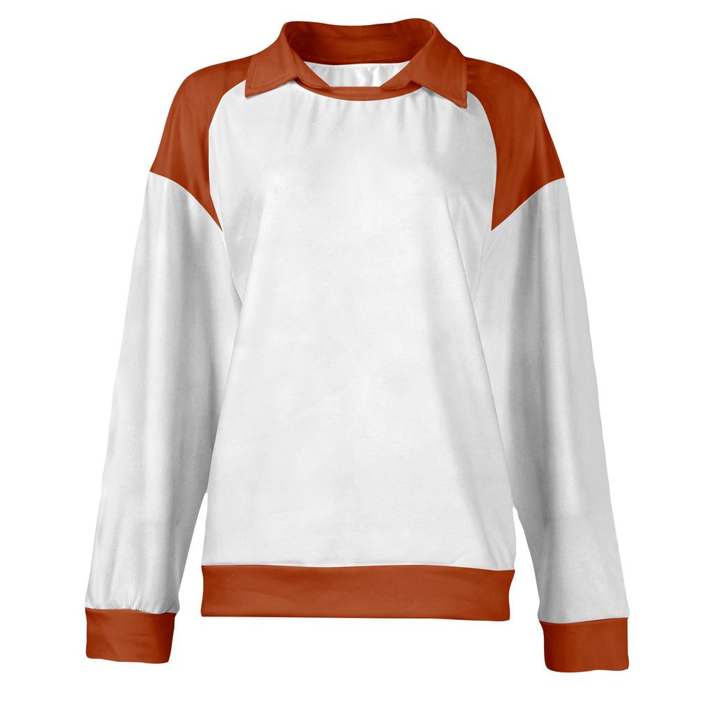 Damenmode Langarm-Pullover Einfarbiges Oberteil