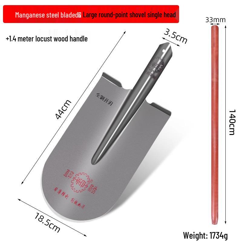 Military Camouflage Pointed Shovel - Manganese Steel Garden Tool for Digging, Soil Loosening, and Tree Planting