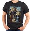 Popeye und Olivia Öl Amerikanisches Gotisches Paar Damen oder Herren Rundhals T-Shirt