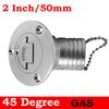 45 Degree Stainless Steel 316 Deck Filler Cap GAS DIESEL FUEL WASTE WATER 38mm 50mm Marine Boat Yacht Hardware Deck Filler