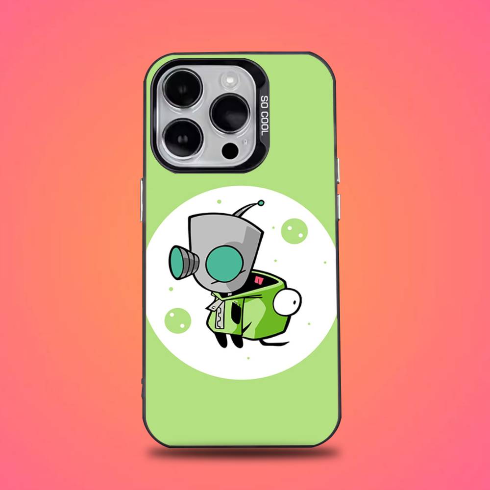 Cartoon I-Invader Zim Gir Phone Case For iPhone 16,15,14,13,12,11,Pro,Max,Plus,Mini,XS,SE Anti Fall Black Matte Hard Bumper