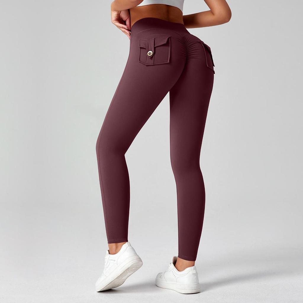 Leggings Femininos Super Elásticos com Estampa Imitação de Brocado, Flare e Slim