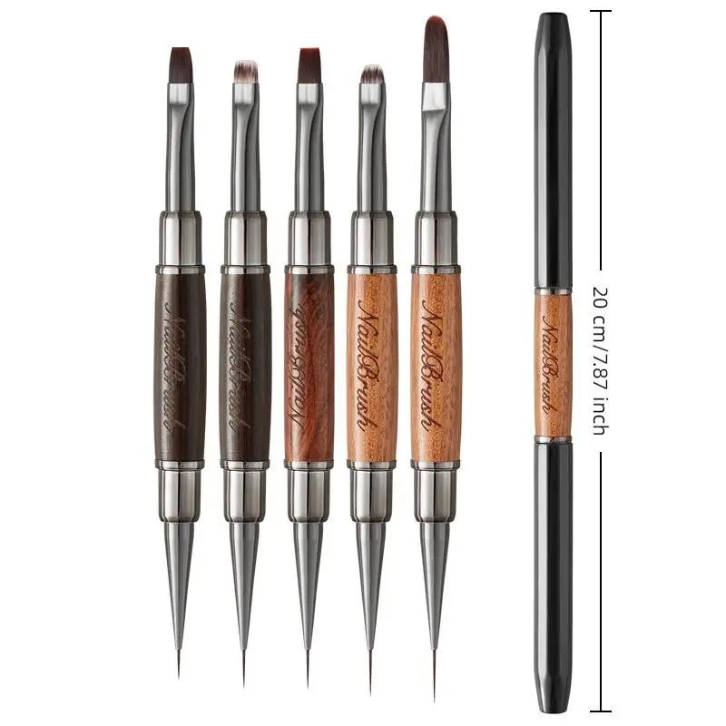 Sandalwood Line Nail Art Pen Double Headed Brush Nail Construction Pen High Quality Paintings Pen Nail Tools