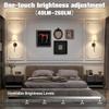 Wire-Free Bedroom Bedside Lamp Canvas Shade Gold Wireless Rechargeable Dimmable Wall Light Living Room Decorative