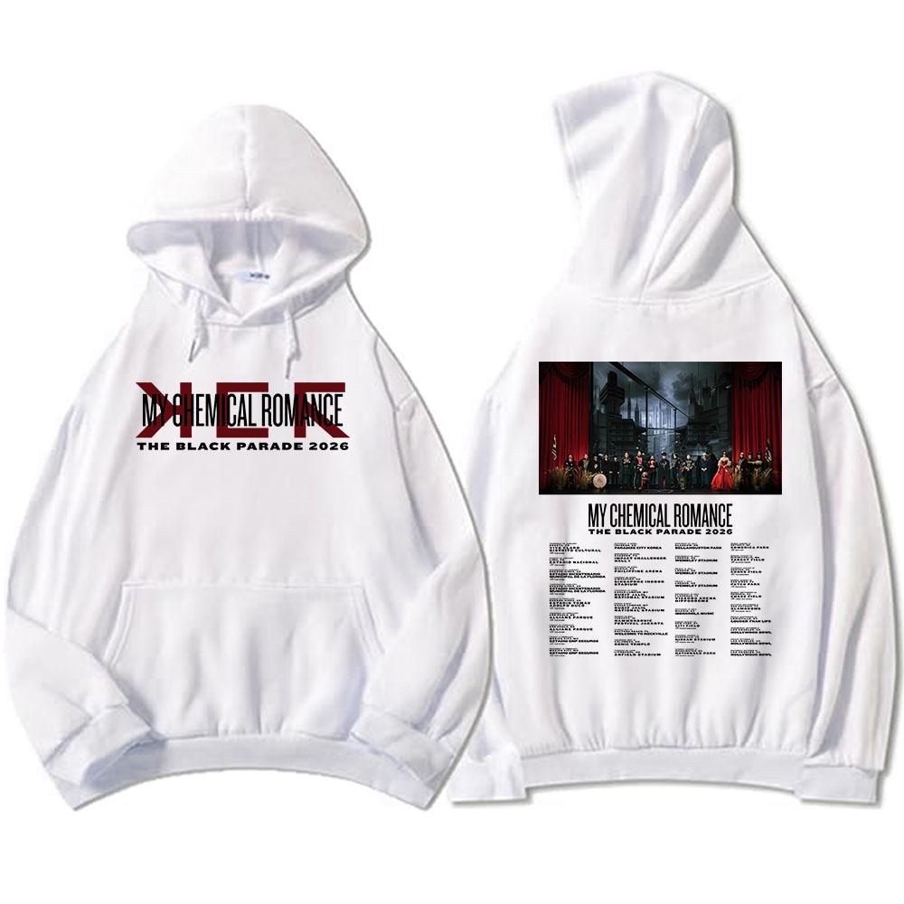 THE BLACK PARADE 2026 Tour Hoodies Rock Band My Chemical Romance Sweatshirts Winter Long Sleeve Fleece Print Hoody