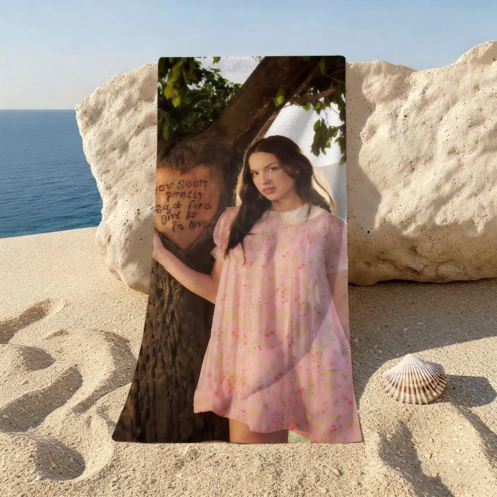 Singers O-Olivia R-Rodrigo Seem Pretty Sad for a Girl So In Love Beach Towel For Beaches Yoga Studios Gyms Hot Springs Swimming