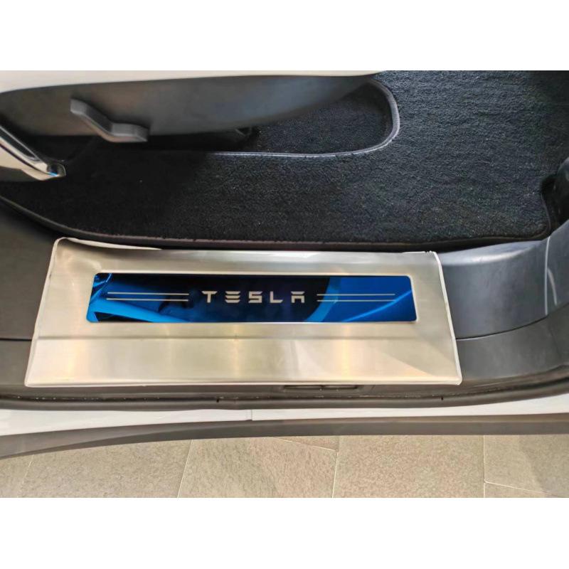 Tesla Model X Stainless Steel Anti-scratch Threshold and Welcome Pedal Protector