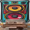 "Colorful Retro Speaker Design Tapestry" Pattern Wall Hanging Tapestry Decorative Tapestry Home Decor for Bedroom and Living Room
