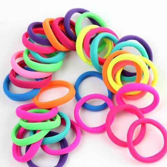 50Pc Kids Girls Seamless Hair Ring Hair Rope Ponytail Holder Elastic Hair Bands