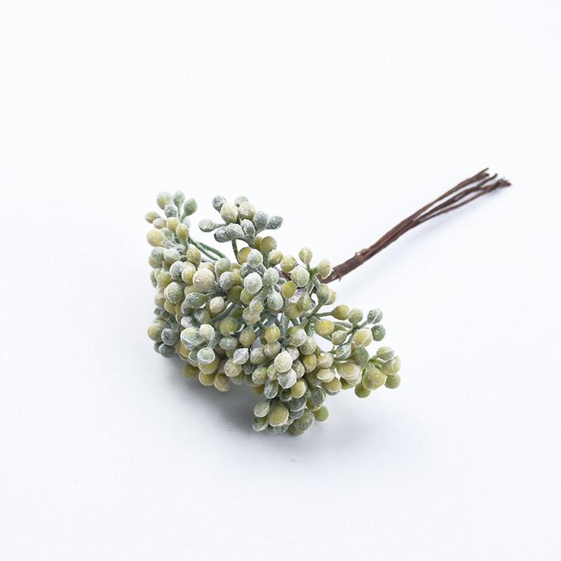 6pcs Artificial Plants Plastic Brooch Scrapbook Wedding Decorative Flowers Wreaths Diy Gifts Box Christmas Decorations for Home