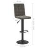 Bar Stool Dark Gray Velvet