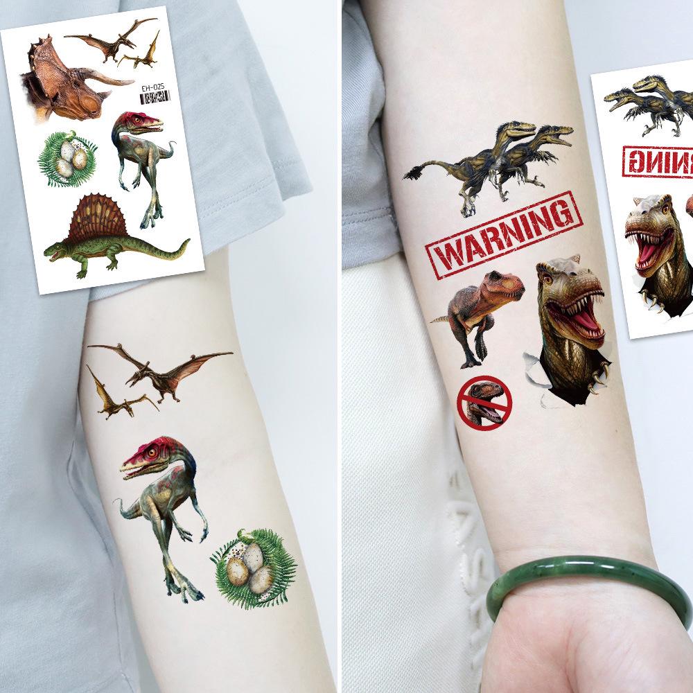 Dinosaurier Tyrannosaurus Rex Wasserdichte Tattoo-Aufkleber für Kinder - Langlebige Gesichts- & Arm-Abziehbilder