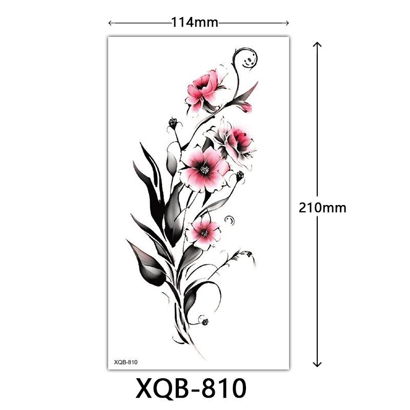 Small Full Arm Tattoo Sticker, Flower Letters, Plain Flower Tattoo Sticker Tattoo