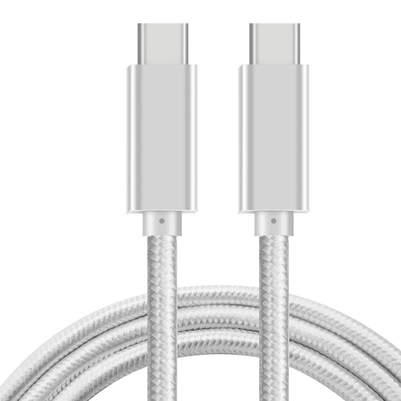 USB3.2 PD100W Type-C C Cable 5A Fast Charging 20GBps High-Speed Data Transfer Nylon Braid Jacket Aluminum Alloy Core Computer