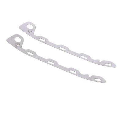Metal Front Bumper Trim Retaining Clip Pair for Sunny, Slotted Replacement Fastener Plates for Front Bumper Trim Repair and Maintenance, 2 Pieces