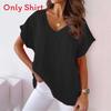 T-shirt Vintage in Cotone e Lino con Stampa per Donna Casual
