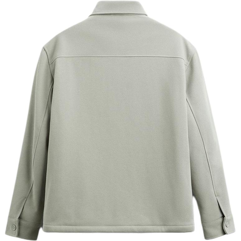 Zara Solid Color Pocket Detail Casual Long Sleeve Jacket Men jackets Dark-Green 3918500-527