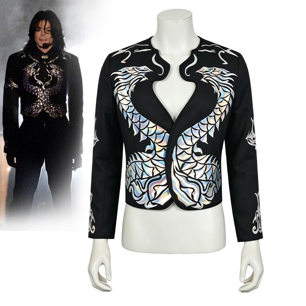 Costume de Concert de Michael Jackson avec Motif Dragon pour Cosplay et Théâtre