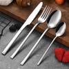 Luxury Mirror Polished Silverware Restaurant Dinnerware Set Stainless Steel Cutlery Fork Spoon Knife Tableware