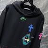 8653 CHROME HEARTS New Spring and Autumn Plus-size Thin Style Classic Style Logo Hooded Sweatshirt for Couples