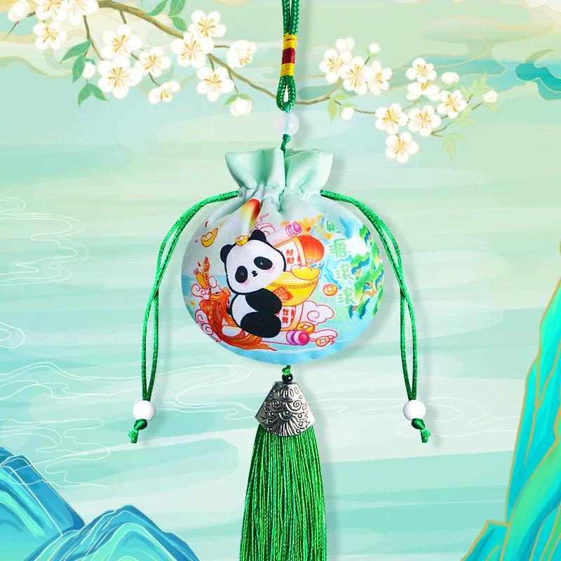 Dragon Boat Festival DIY Handmade Sachet Material Kit New Chinese Style Panda Mugwort Mosquito-Repelling Spice Sachet Finished Hanging Ornament