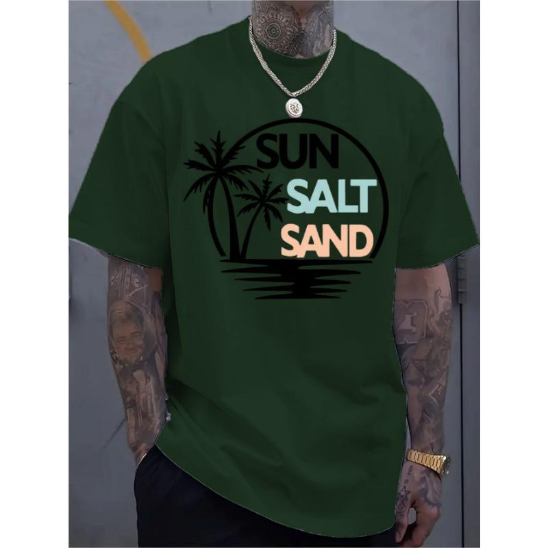Men's fashionable round neck T-shirt