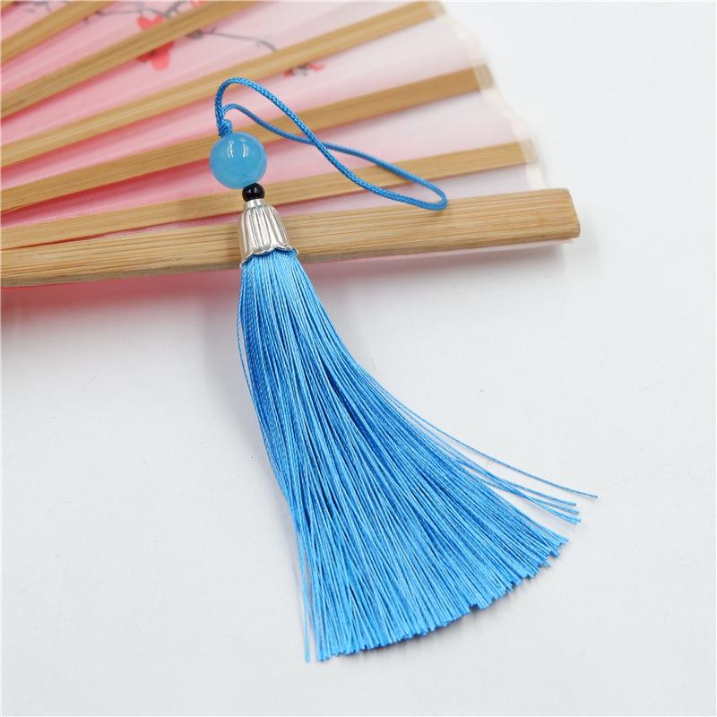 Material Antic DIY Lung cu Franjuri pentru Urechi, Mare, Pandantiv Nod Chinezesc, Articol de Păr, Accesorii Bijuterii Agățate pentru Urechi din Mătase de Gheață