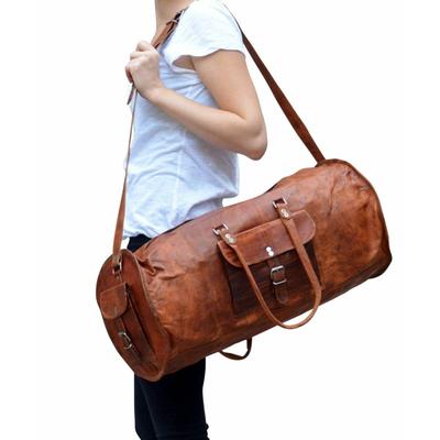 Handmade Leather Travel Duffel Weekend Men Gym Luggage Vintage Overnight Bag