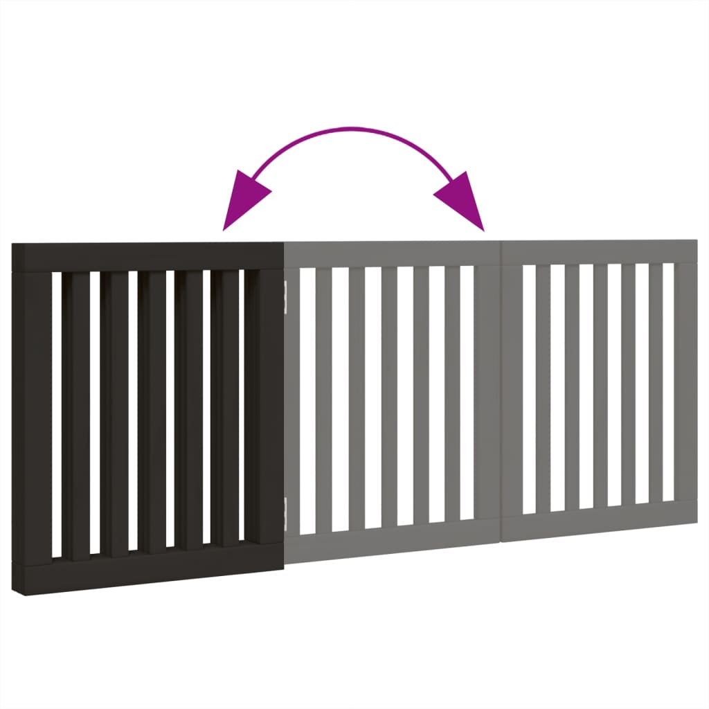 Vidaxl Foldable Dog Gate, 3 Panels, Black, 150 Cm