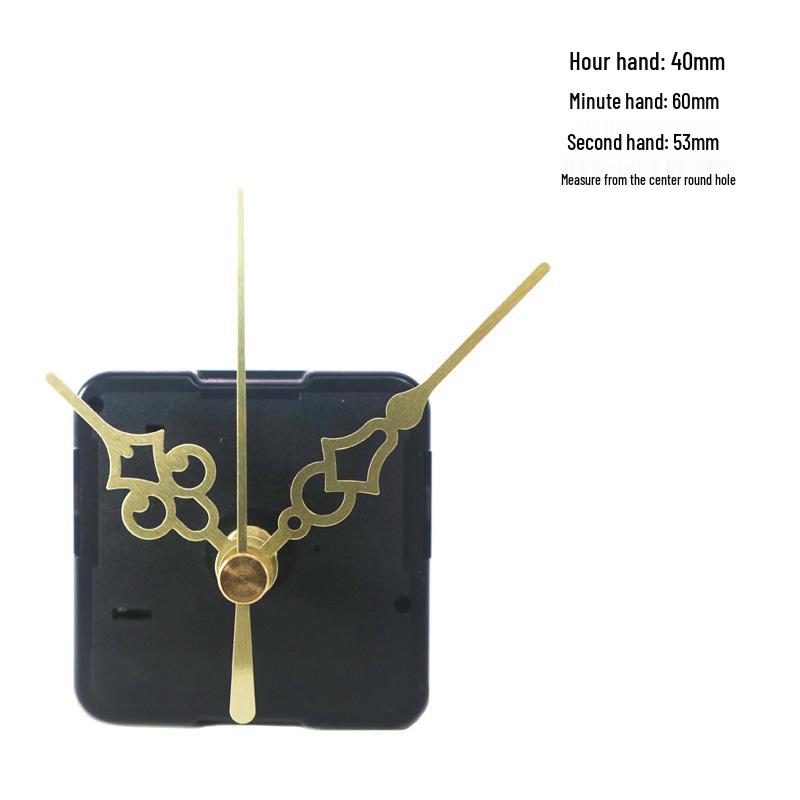 Silent Quartz Clock Movement with Cross-Stitch Metal Hands for Decorative Wall Clocks