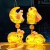 Cartoon Rabbit Lanterns Luminous Lantern DIY Material Package Mid-Autumn Festival Lantern Gifts