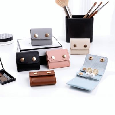 PU Leather Jewelry Display Bag Mini Size Foldable Jewelry Pouch Portable Jewelry Roll Case Bracelet Ring Storage