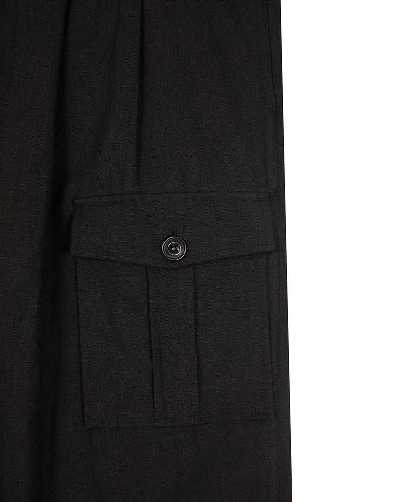 Sinkia Linen Utility Wide Trousers Black